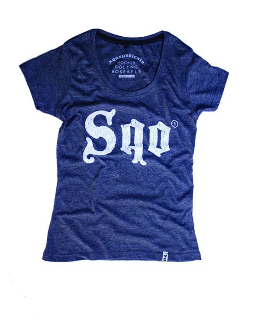 Sqo Ladies fitted Charcoal melange-T-shirt Available-M230.00
