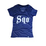 Sqo Ladies Fitted Charcoal Melange T-Shirt